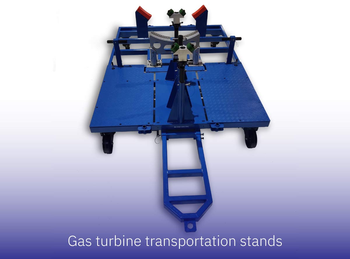 Gas turbine transportation stands in aviation specialty tools